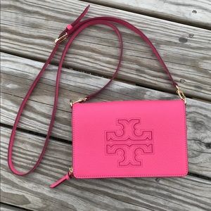 🛍Tory Burch Harper Flat Wallet Crossbody - Fiesta